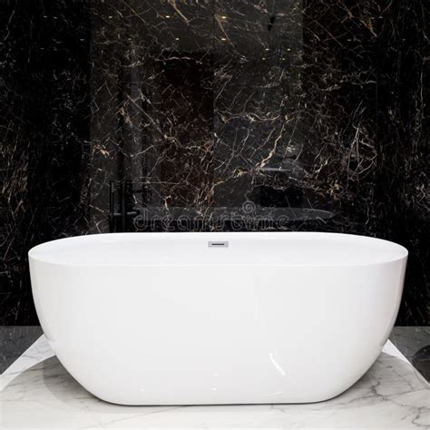 Luxury Bathtub In Marble Bathroom Stock Photo Image Of Interior