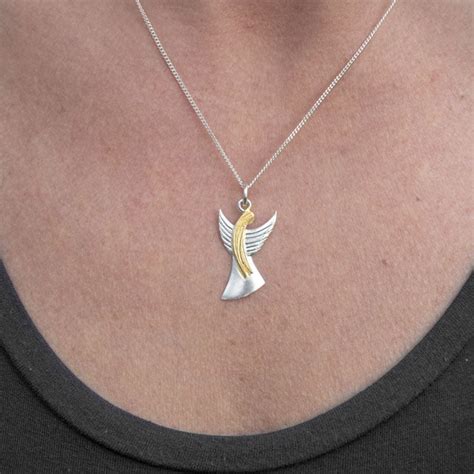 Silver Necklace Guardian Angel