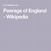 Peerage of England - Wikipedia Marquess, Viscount, House Of Lords ...