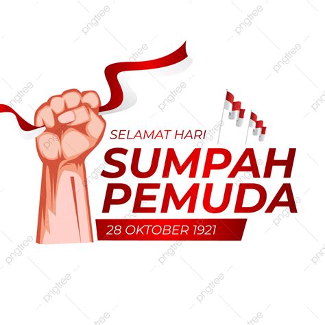 Hari Sumpah Pemuda Vector Hd Png Images Hands Holding Indonesian Flag