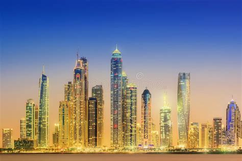 The Beauty Panorama Of Dubai Marina Uae Stock Photo Image Of Arabia