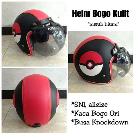 Check spelling or type a new query. Helm Bogo Retro Kulit TPR Merah Hitam Motif Bulat Bola ...