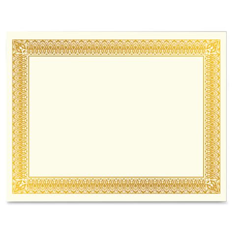 Geographics Gold Foil Certificate Laser Inkjet Compatible Gold