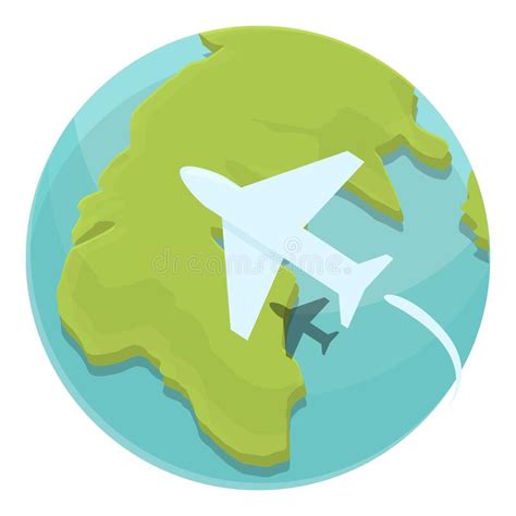 Global Travel Icon Cartoon Vector World Globe Stock Vector