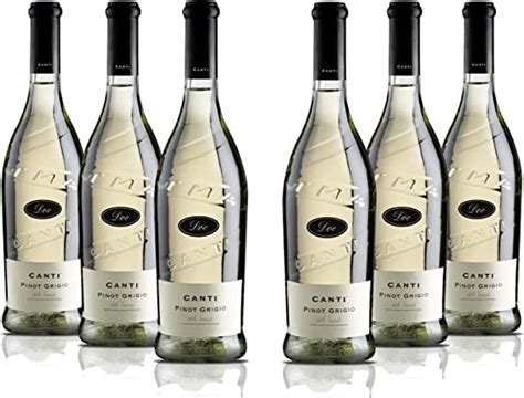 CANTI Pinot Grigio Delle Venezie D O C Vin Blanc Sec Italien Set De 6