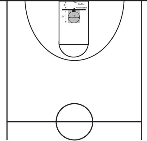 Basketball Board Half Court Clip Art Library