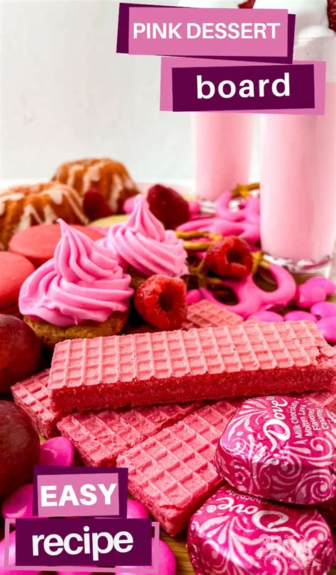pink dessert charcuterie board recipe finishcoatllc