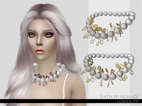 The Sims Resource Safety Pin Necklace By Leahlillith • Sims 4 Downloads