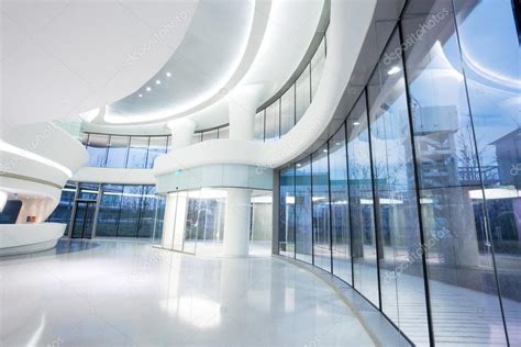 Futuristic Modern Office Building Interior Stock Photo By ©zhudifeng