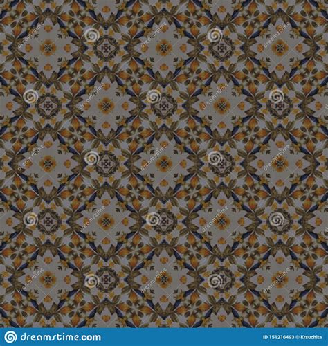 Abstract Intricate Repeat Graphic Pattern Design Stock Illustration