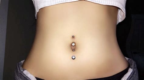 Top And Bottom Belly Button Piercing My Picture Bellybuttonpiercing Navel Doublenavel