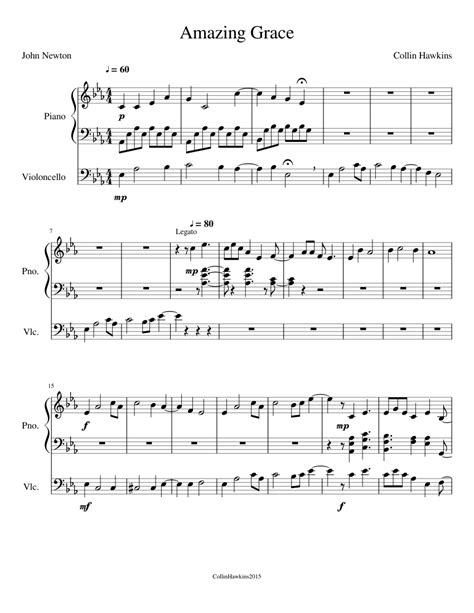 Printable piano music sheets with fingering, reading aids and audio samples. Amazing Grace Sheet music for Piano, Cello | Download free in PDF or MIDI | Musescore.com