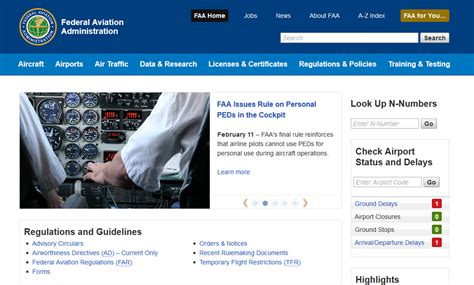 Federal Aviation Administration Website Gets A “faacelift” Department