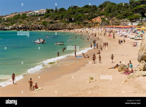 Portugal Near Albufeira Praia Da Oura Beach In Summer Stock Photo Alamy