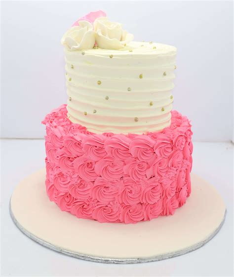 Pink Flowers Girls Birthday Cake Bakistopk Lahore Free Delivery
