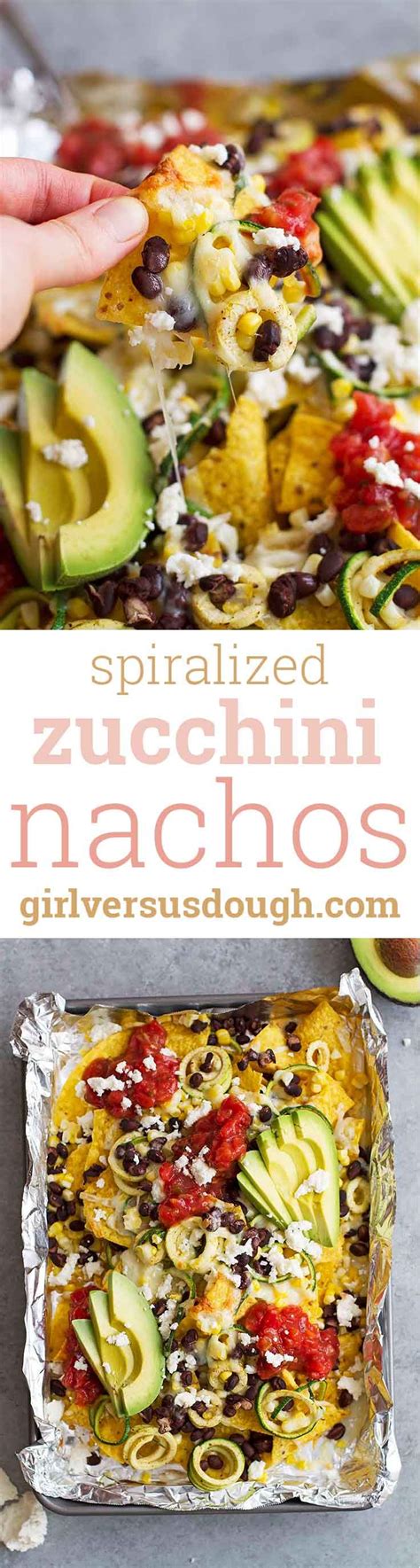 Spiralized Zucchini Nachos Recipe Appetizer Recipes