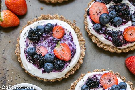 Granola Breakfast Tarts With Yogurt Berries Gluten Free Vegan