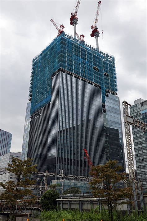 三田駅直結！地上29階、高さ156m「田町タワー」の建設状況（2022 9 15） 超高層マンション・超高層ビル