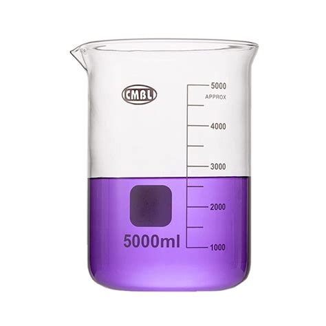 Thgoorily 5000ml Glass Beaker 5l Low Form Laboratory Borosilicate