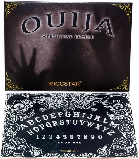 Wiccstar Black Wooden Spirit Board Game With Planchette And Detailed