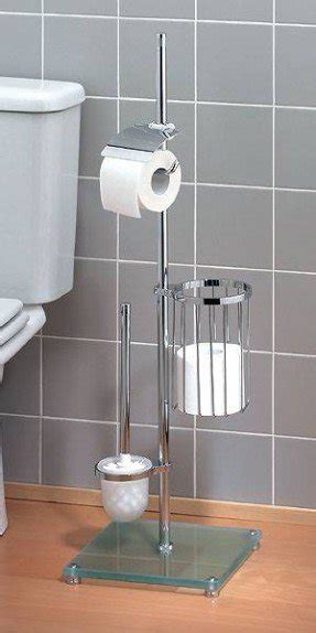 Bathroom wc round floor standing chrome toilet roll holder modern storage tidy. Modern Free Standing Toilet Paper Holder - Ideas on Foter