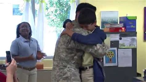 soldier dad surprises son with a sooner than expected return youtube