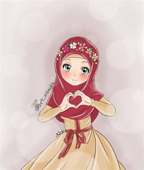 51 Gambar Kartun Hijab Cute