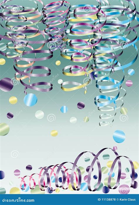 Party Ribbons And Confetti Stock Vector Illustration Of Anniversary