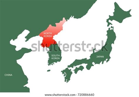 Map North East Asia Showing Two Stock Illustration 720886660 Shutterstock