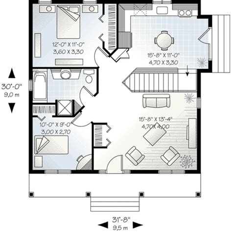Cottage Style House Plan 2 Beds 1 Baths 910 Sqft Plan 23 512