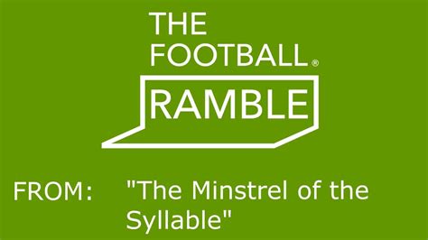 The Football Ramble Pete Donaldson Gerbil Farmer Youtube