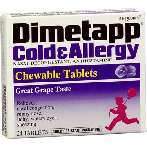 Dimetapp Cold And Allergy Grape Chewable Tablets Shop Edwards Food