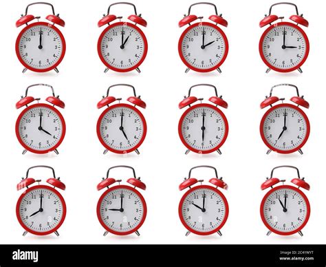 Compilation Of Alarm Clocks With Different Time Settings From One Hour