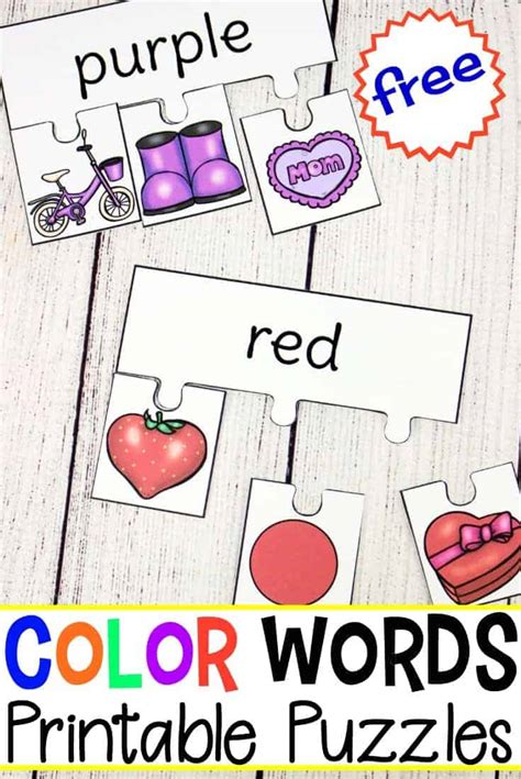 Printable Color Words