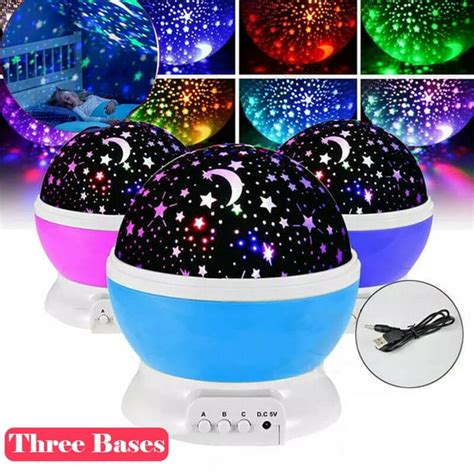 Night Light Projector Led Starry Moon 360 Degree Rotating Cosmos