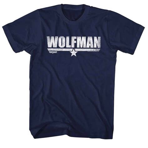 Top Gun Wolfman Mens Blue T Shirt