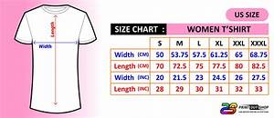 Women T Shirt Size Chart2 Printout Shop