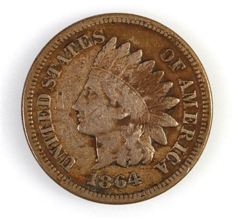 13188 An 1864 L Indian Head Penny