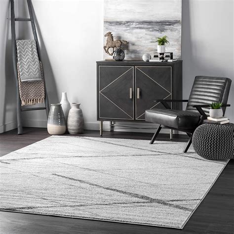 Large Neutral Area Rugs For Sale Design Ideas Minimalist Living Room Performance Durable Rug Geometric Diamond Stripes Greyscale Decor Inspiration Nordic 