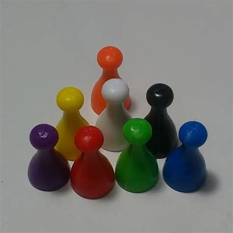 Free Shipping 25mm 16pcs 2sets Pawnchess Plastic Game Pieces 8 Colors