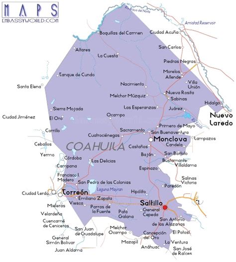 Sintético 1 Foto Mapa De Coahuila Con Nombres De Sus Municipios Cena