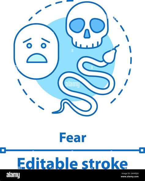 Fear Concept Icon Fearfulness Idea Thin Line Illustration Threat Of