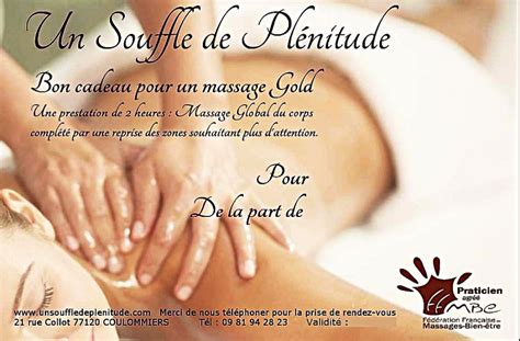 Un Souffle De Plénitude Bon Cadeau Massage