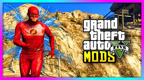 Gta 5 Pc The Flash Super Run And Suit Texture Mods Become The Flash