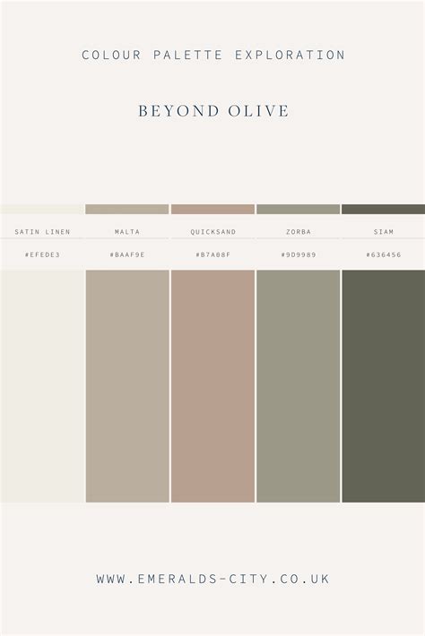 Olive Green Colour Palette | Pantone colour palettes, Color palette design, Color schemes colour ...