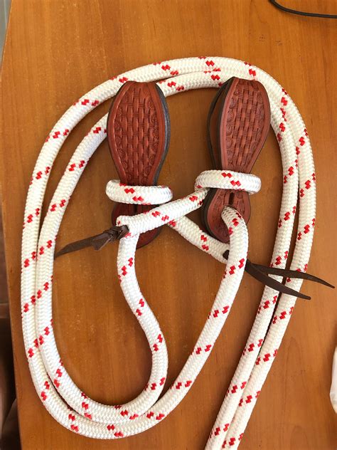 Split Reins With Tooled Leather Slobber Straps - Kaos Kords
