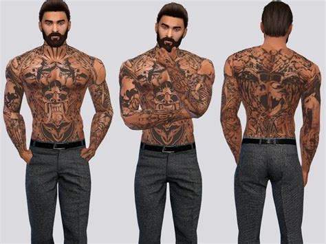Dikard Tattoo Mclaynesims Mick Sims Tattoos Sims Piercings Sims Mods Clothes