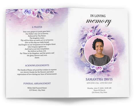Funeral Program Backgrounds Templates