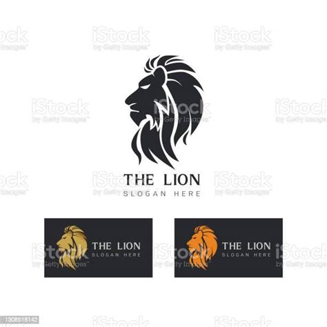 Elegant Lion Logo Design Illustration Stock Illustration Download