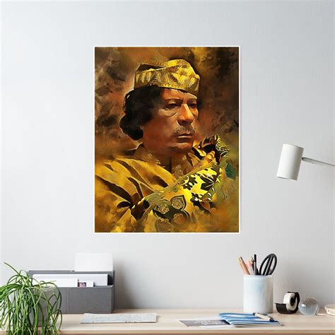 Muammar Gaddafi Poster By Loredan Painting Art Projects Poster